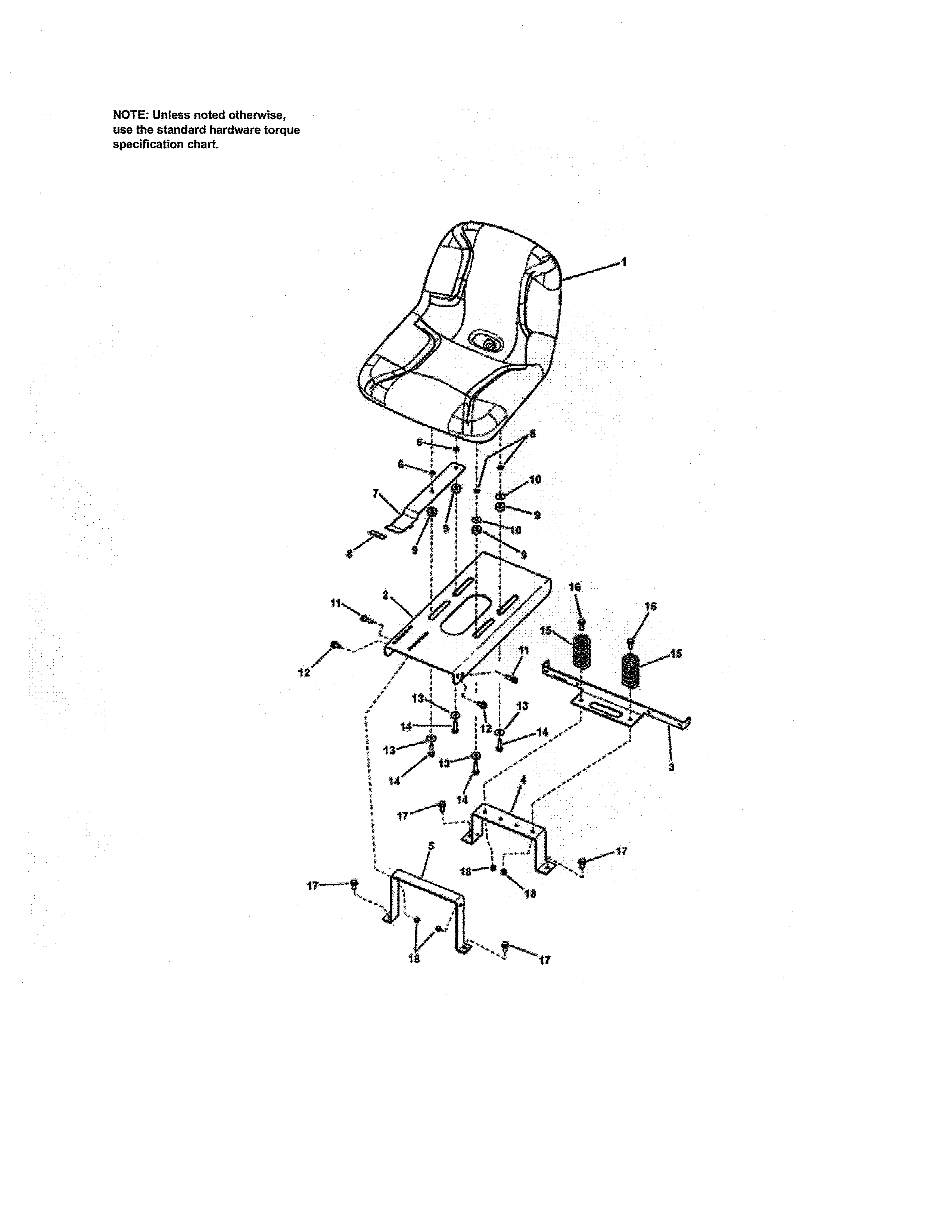 Seat, Sliding Diagram and Parts List for 107280070  Craftsman Engine