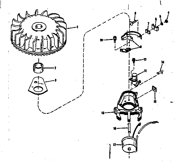 Magneto (wico Fw-2617) Diagram and Parts List for 14317350  Craftsman Engine