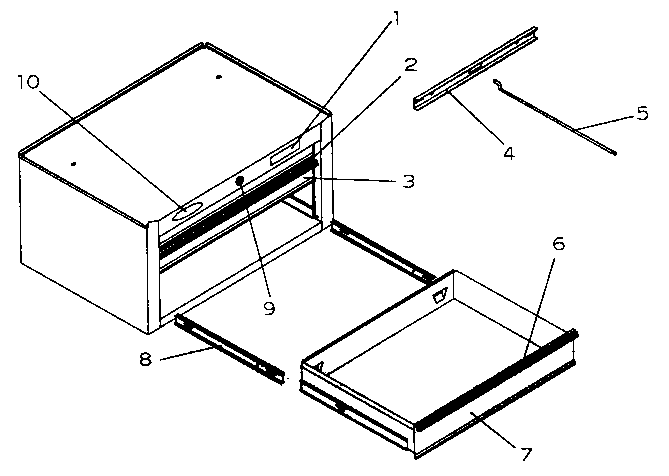 Chest Diagram and Parts List for 706619232  Craftsman Tool Stand & Cart