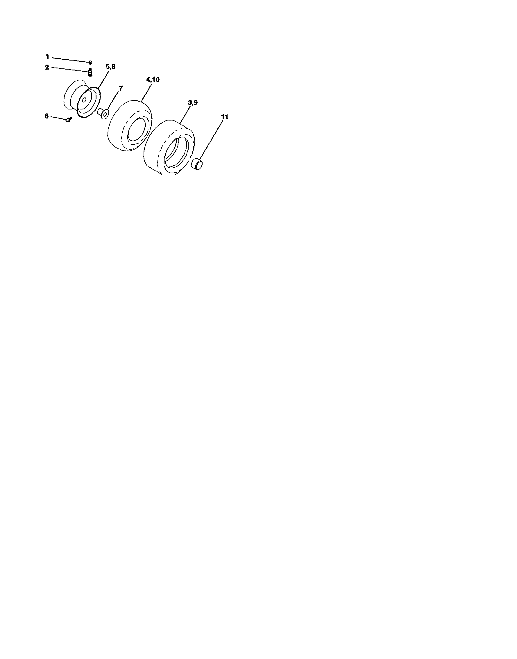 Wheels And Tires Diagram and Parts List for 917273260  Craftsman Lawn Tractor