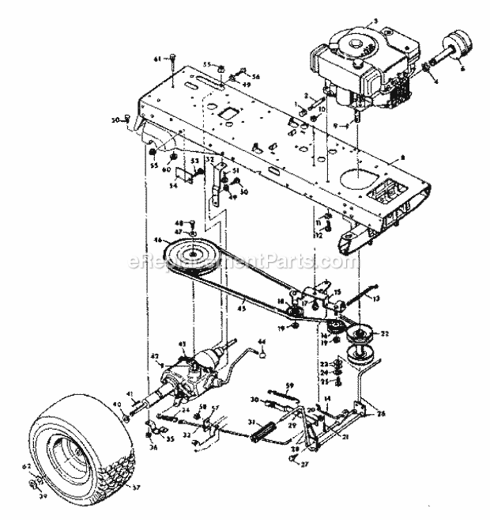 Page C Diagram and Parts List for 5022408491  Craftsman Lawn Tractor