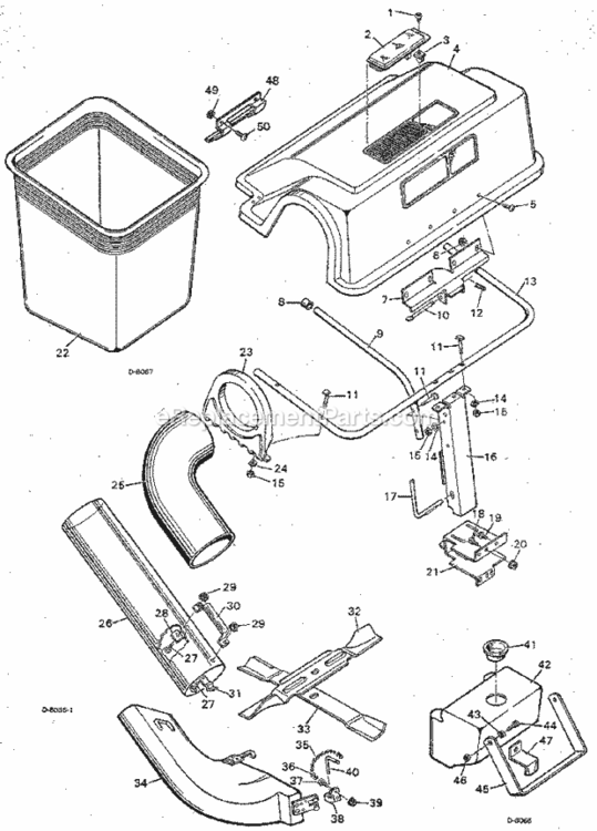 Page A Diagram and Parts List for 502249313  Craftsman Lawn Tractor Accessories