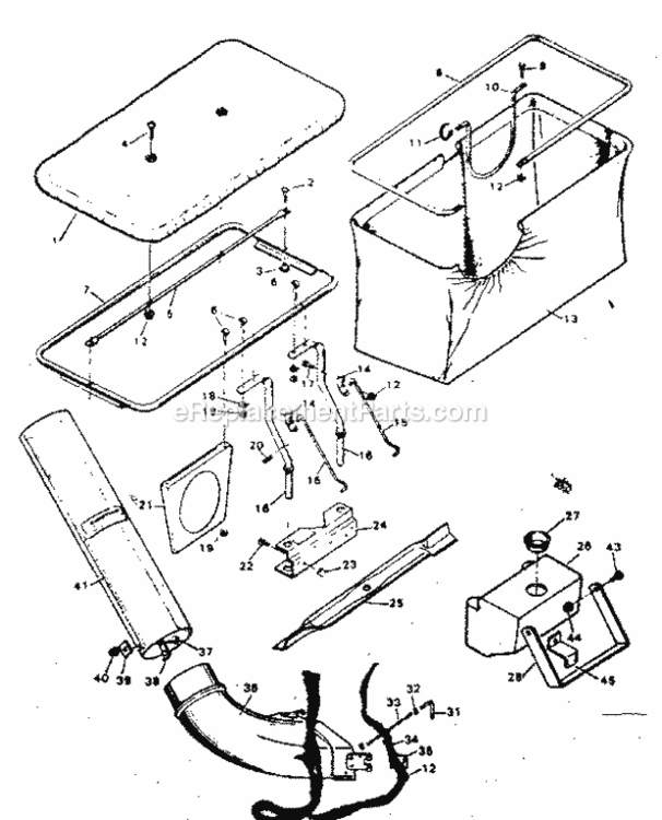 Page A Diagram and Parts List for 502249451  Craftsman Lawn Tractor Accessories