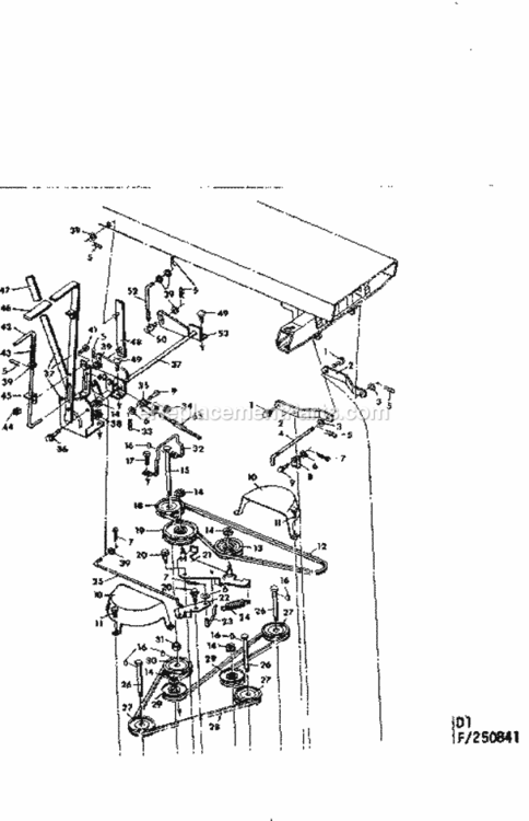 Page D Diagram and Parts List for 502250841  Craftsman Lawn Tractor