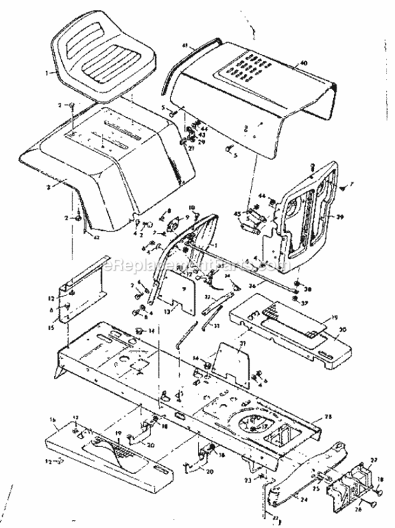 Page A Diagram and Parts List for 5022508491  Craftsman Lawn Tractor