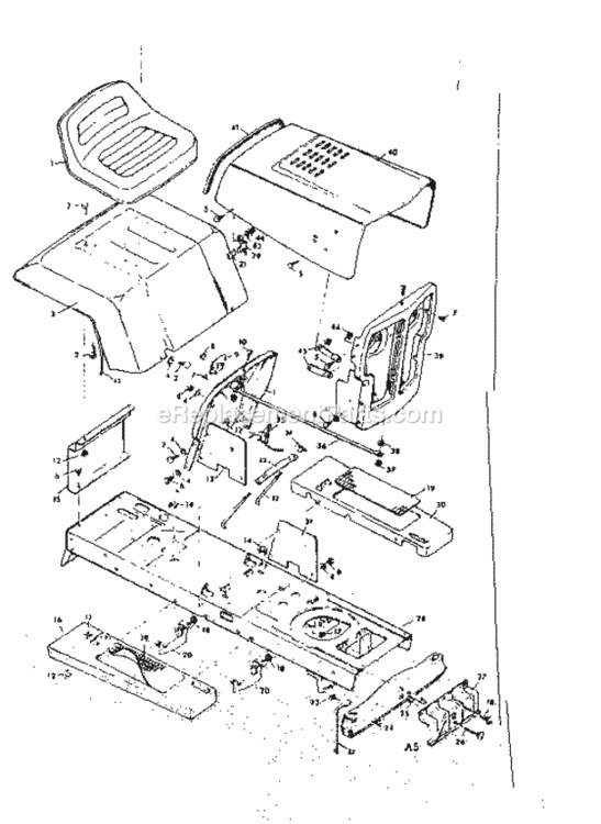 Page A Diagram and Parts List for 502250894  Craftsman Lawn Tractor