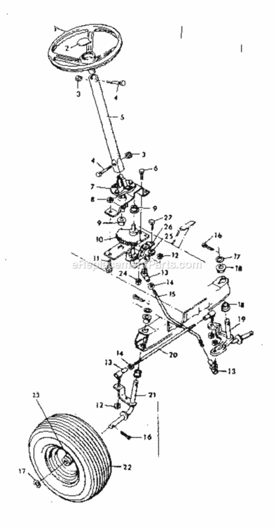Page B Diagram and Parts List for 502250894  Craftsman Lawn Tractor