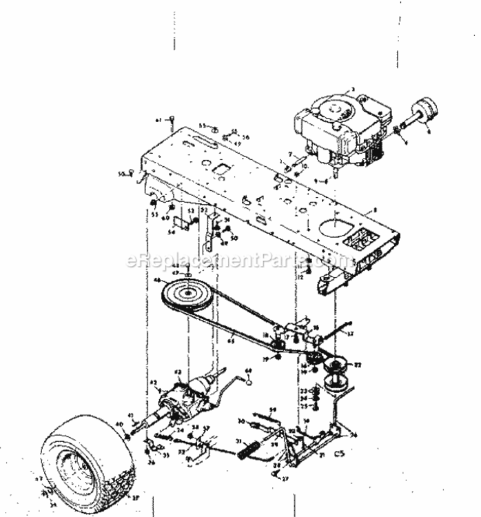 Page C Diagram and Parts List for 502250894  Craftsman Lawn Tractor