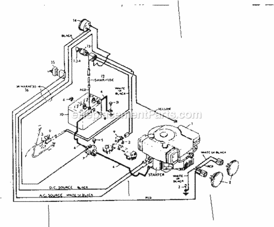 Page D Diagram and Parts List for 502250894  Craftsman Lawn Tractor
