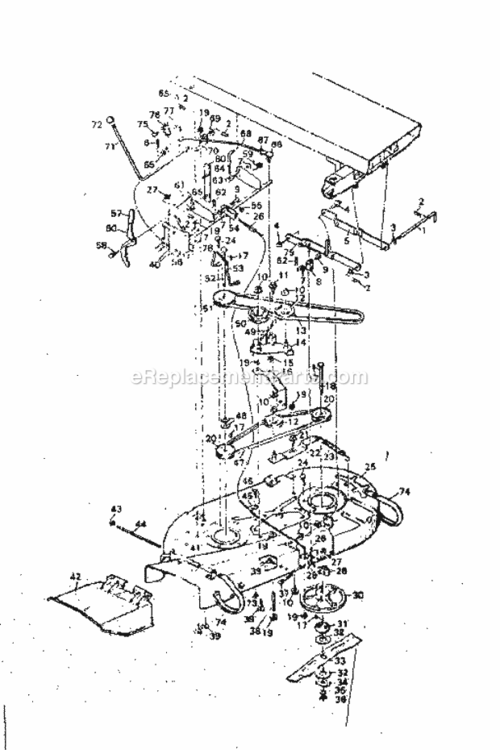 Page E Diagram and Parts List for 502250894  Craftsman Lawn Tractor