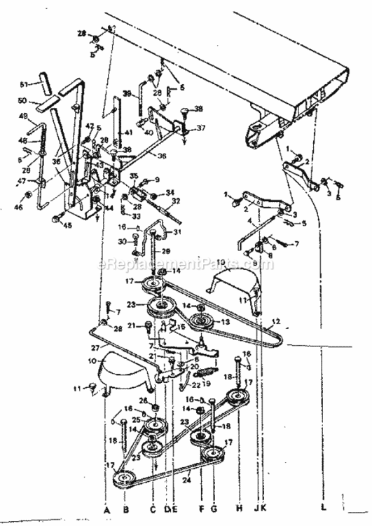 Page A Diagram and Parts List for 502253623  Craftsman Lawn Tractor