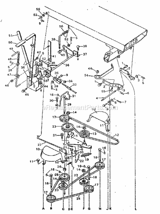 Page F Diagram and Parts List for 502253760  Craftsman Lawn Tractor
