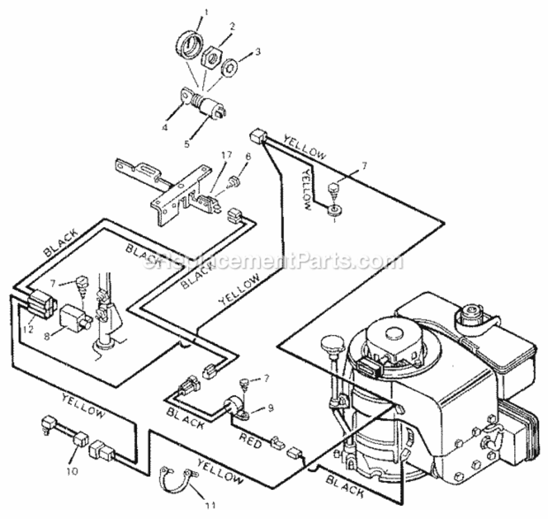 Page F Diagram and Parts List for 502254112  Craftsman Lawn Tractor