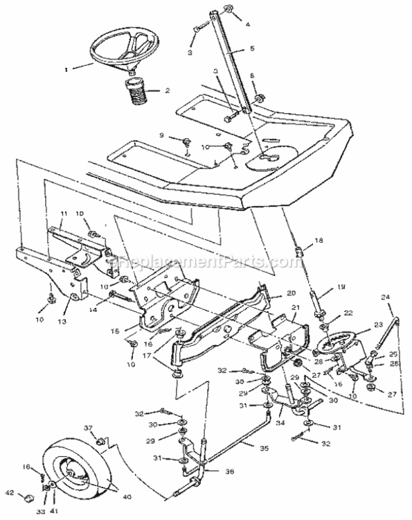 Page C Diagram and Parts List for 502254113  Craftsman Lawn Tractor