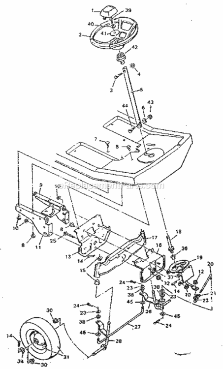 Page D Diagram and Parts List for 502254120  Craftsman Lawn Tractor