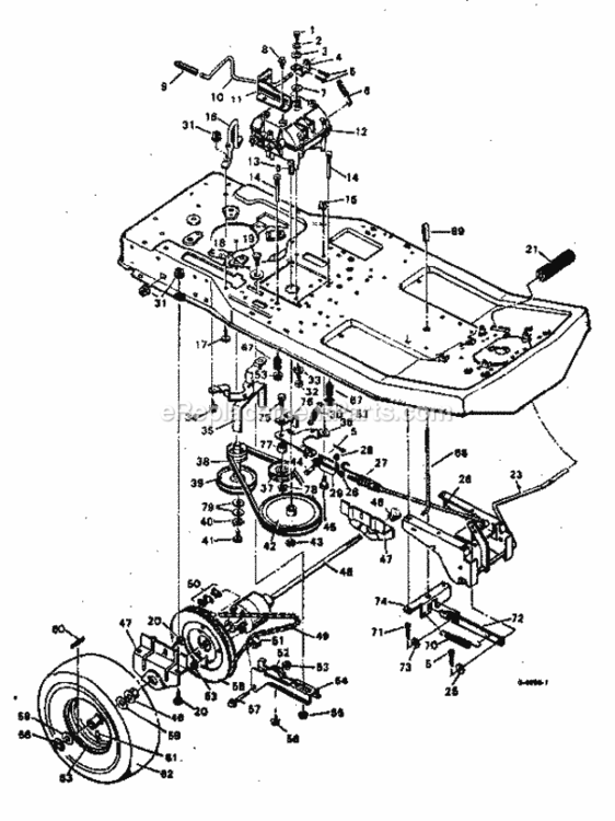 Page C Diagram and Parts List for 502254121  Craftsman Lawn Tractor