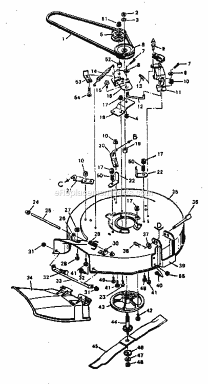 Page F Diagram and Parts List for 502254121  Craftsman Lawn Tractor