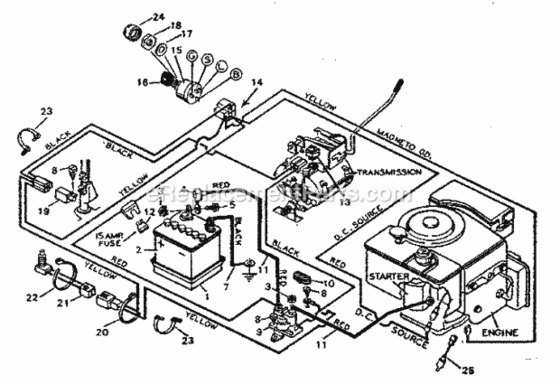 Page A Diagram and Parts List for 502254130  Craftsman Lawn Tractor
