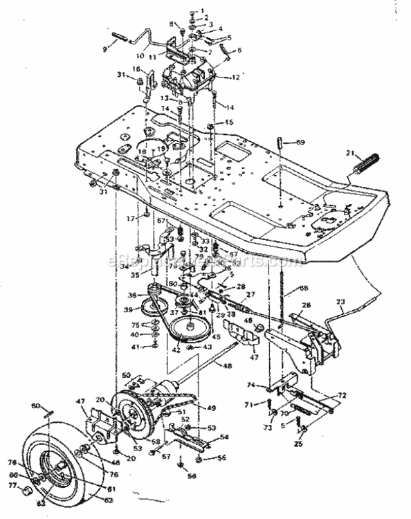 Page C Diagram and Parts List for 502254130  Craftsman Lawn Tractor