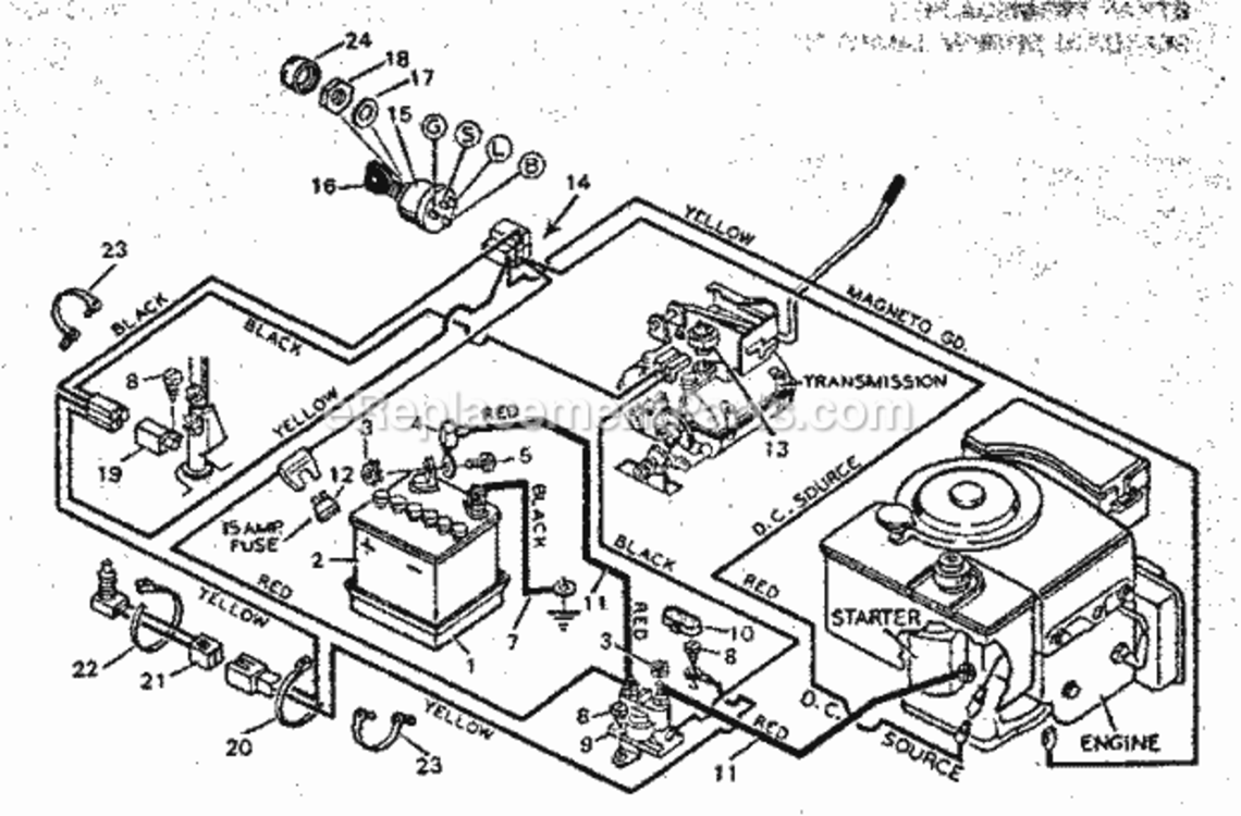 Page A Diagram and Parts List for 502254131  Craftsman Lawn Tractor