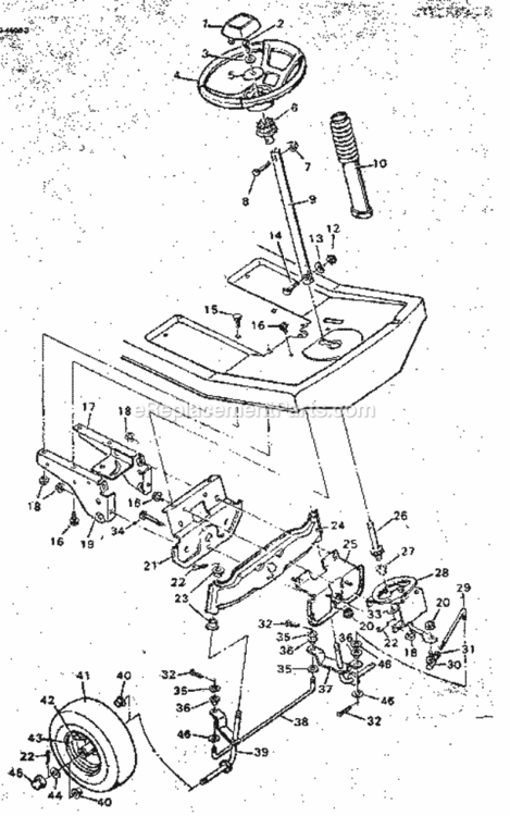 Page D Diagram and Parts List for 502254131  Craftsman Lawn Tractor