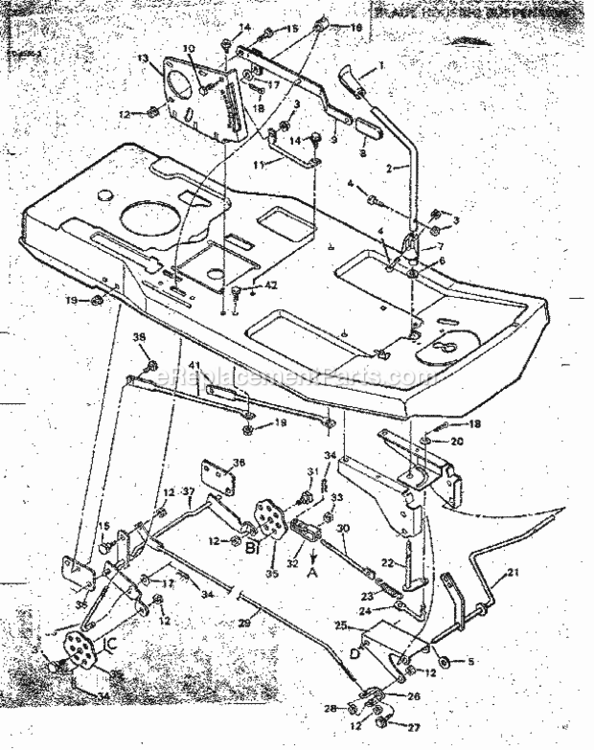 Page E Diagram and Parts List for 502254131  Craftsman Lawn Tractor