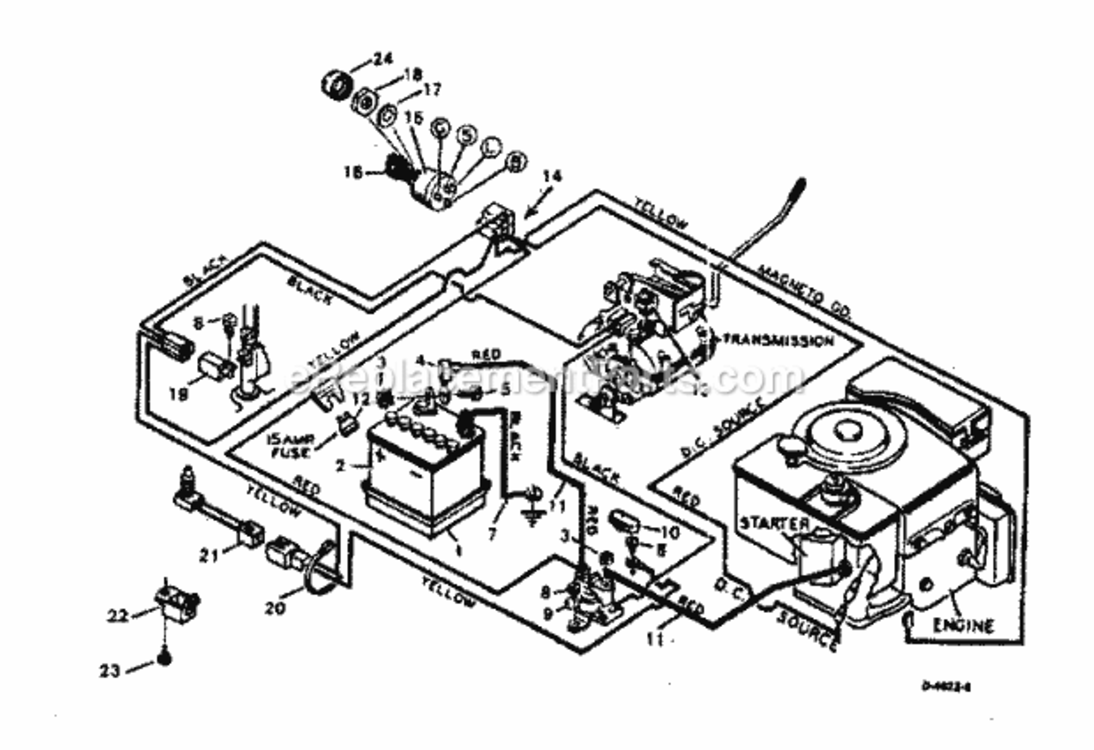 Page A Diagram and Parts List for 502254132  Craftsman Lawn Tractor