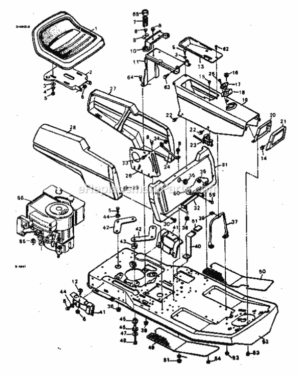 Page B Diagram and Parts List for 502254132  Craftsman Lawn Tractor