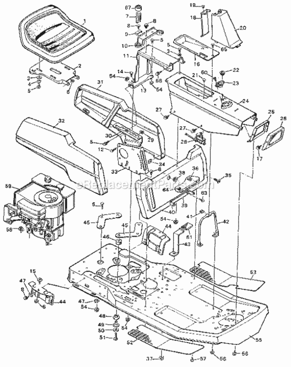 Page B Diagram and Parts List for 502254141  Craftsman Lawn Tractor