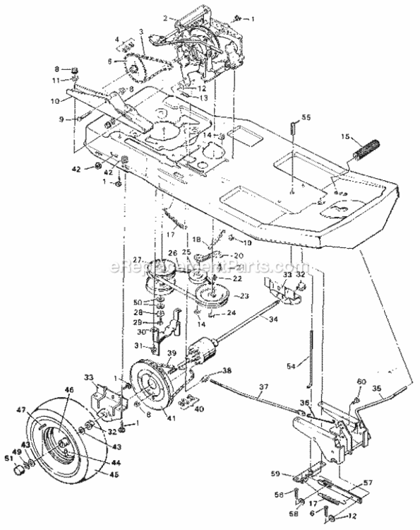 Page C Diagram and Parts List for 502254141  Craftsman Lawn Tractor