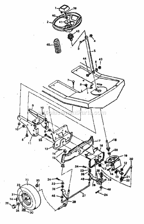 Page D Diagram and Parts List for 502254142  Craftsman Lawn Tractor