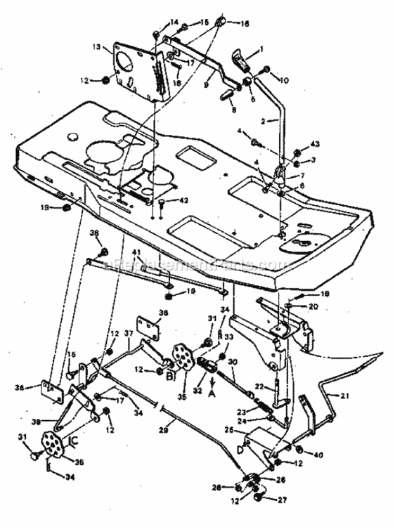 Page E Diagram and Parts List for 502254152  Craftsman Lawn Tractor