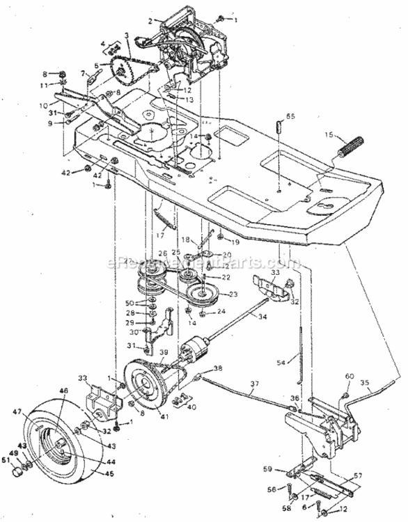 Page C Diagram and Parts List for 502254153  Craftsman Lawn Tractor