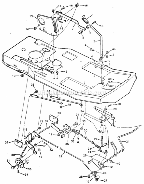 Page E Diagram and Parts List for 502254153  Craftsman Lawn Tractor