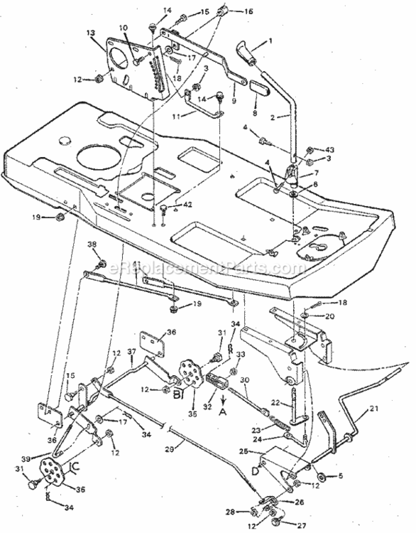 Page E Diagram and Parts List for 502254172  Craftsman Lawn Tractor