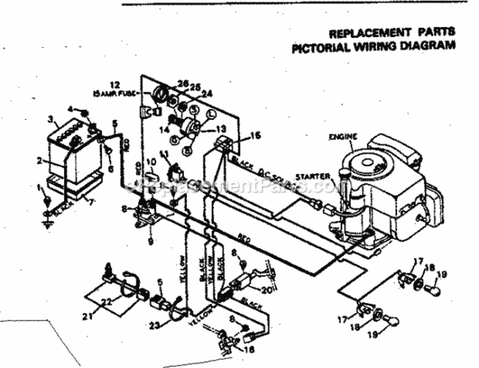 Page A Diagram and Parts List for 502254210  Craftsman Lawn Tractor