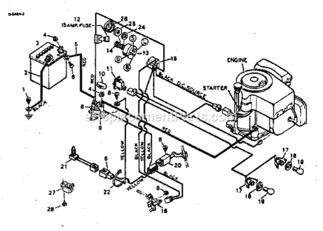 Page A Diagram and Parts List for 502254211  Craftsman Lawn Tractor