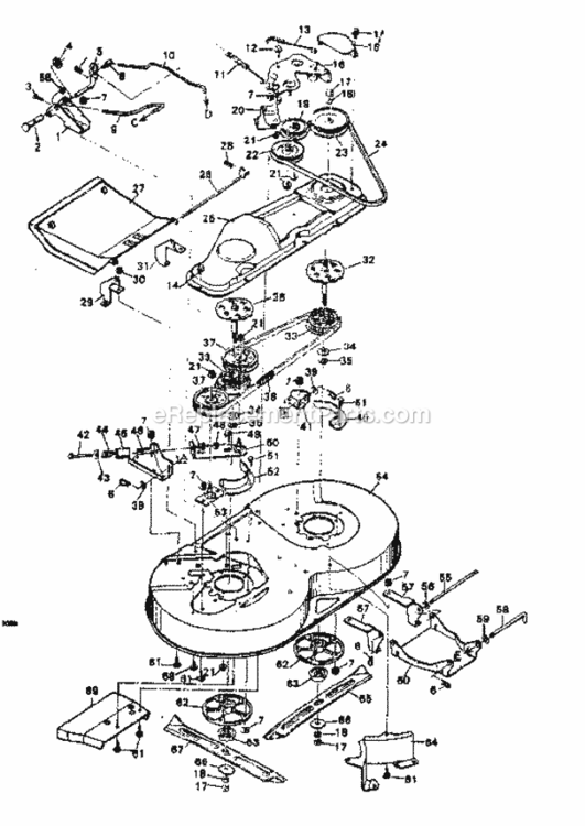 Page G Diagram and Parts List for 502254260  Craftsman Lawn Tractor