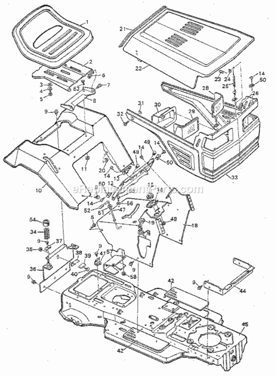 Page A Diagram and Parts List for 502254261  Craftsman Lawn Tractor