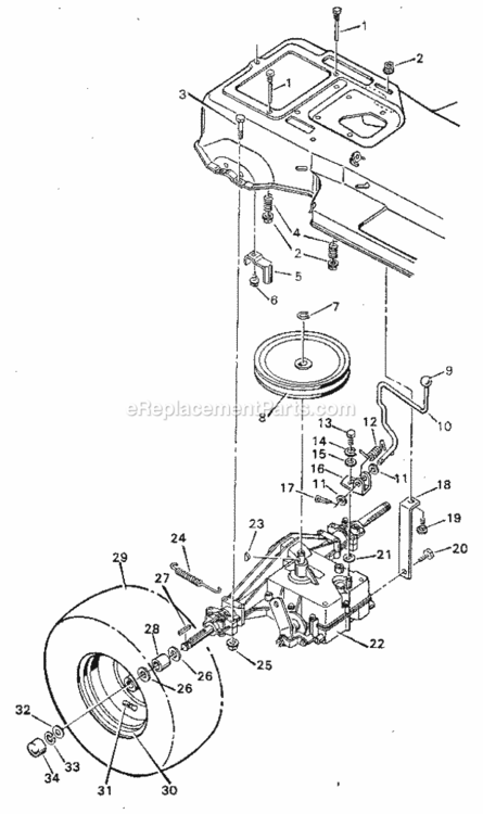 Page C Diagram and Parts List for 502254261  Craftsman Lawn Tractor