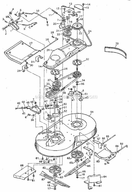 Page G Diagram and Parts List for 502254261  Craftsman Lawn Tractor