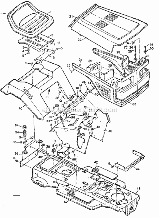 Page B Diagram and Parts List for 502254280  Craftsman Lawn Tractor