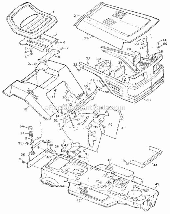 Page B Diagram and Parts List for 502254281  Craftsman Lawn Tractor