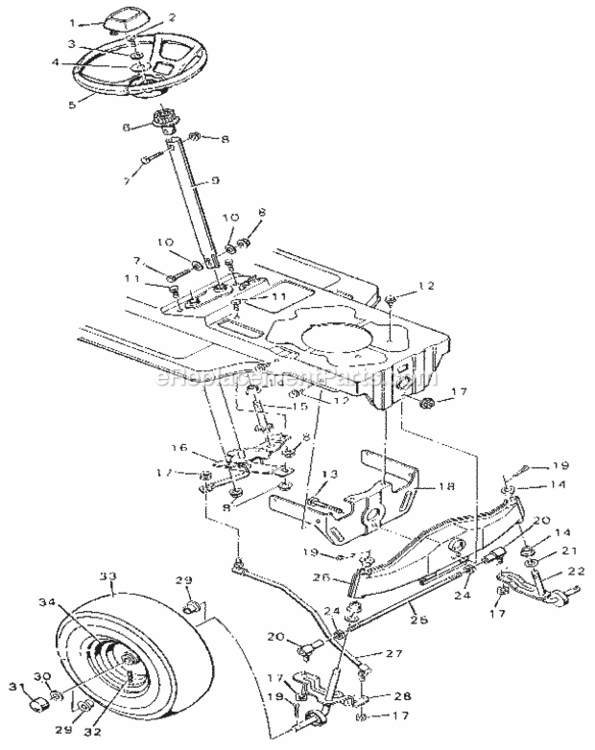 Page C Diagram and Parts List for 502254281  Craftsman Lawn Tractor