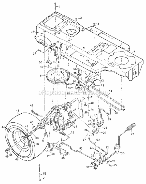 Page D Diagram and Parts List for 502254281  Craftsman Lawn Tractor