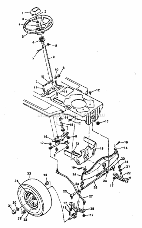 Page C Diagram and Parts List for 502254290  Craftsman Lawn Tractor