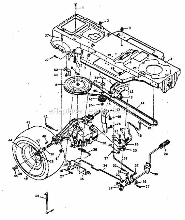 Page D Diagram and Parts List for 502254290  Craftsman Lawn Tractor