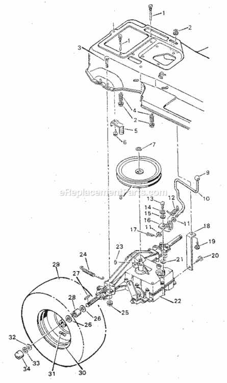 Page E Diagram and Parts List for 502254690  Craftsman Lawn Tractor