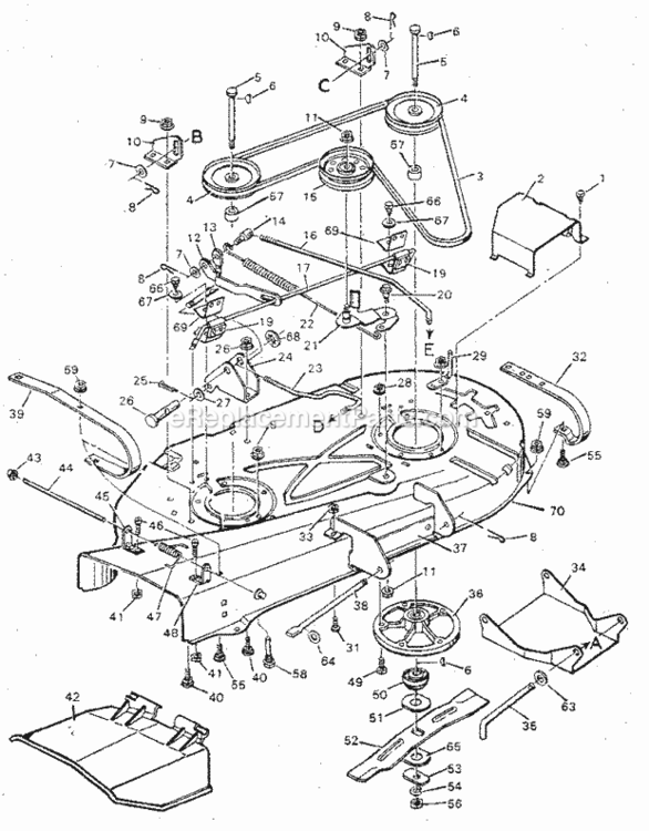 Page G Diagram and Parts List for 502254690  Craftsman Lawn Tractor