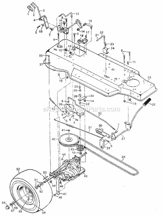 Page B Diagram and Parts List for 502254980  Craftsman Lawn Tractor